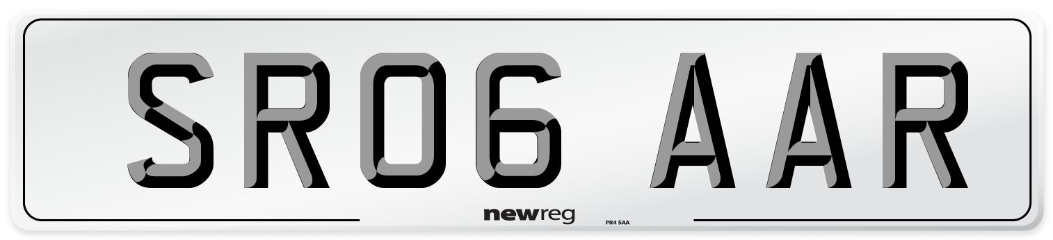SR06 AAR Number Plate from New Reg